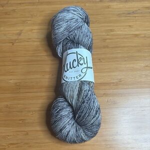 NEW The Plucky Knitter- Solo Fingering Merino/Silk Yarn. (1) Color Cement Mixer